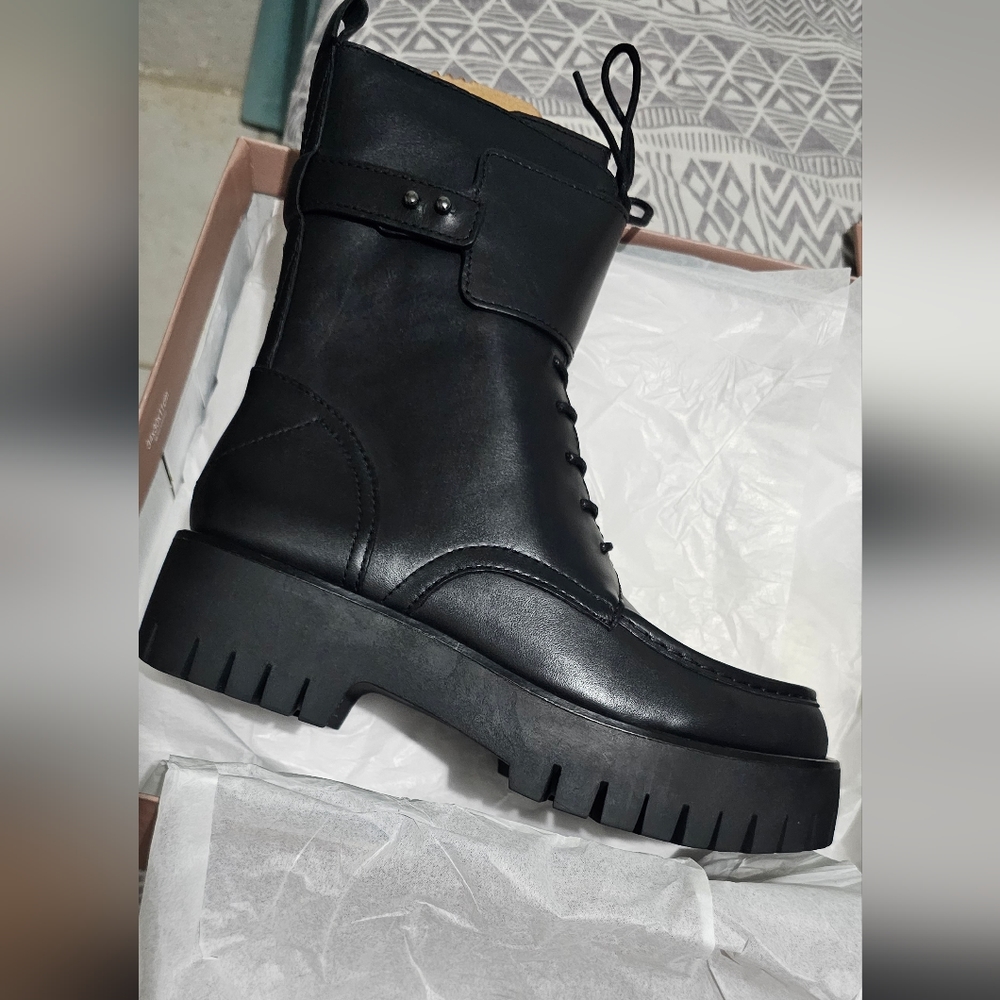 Franco Sarto A-Dana Black LE combat boots